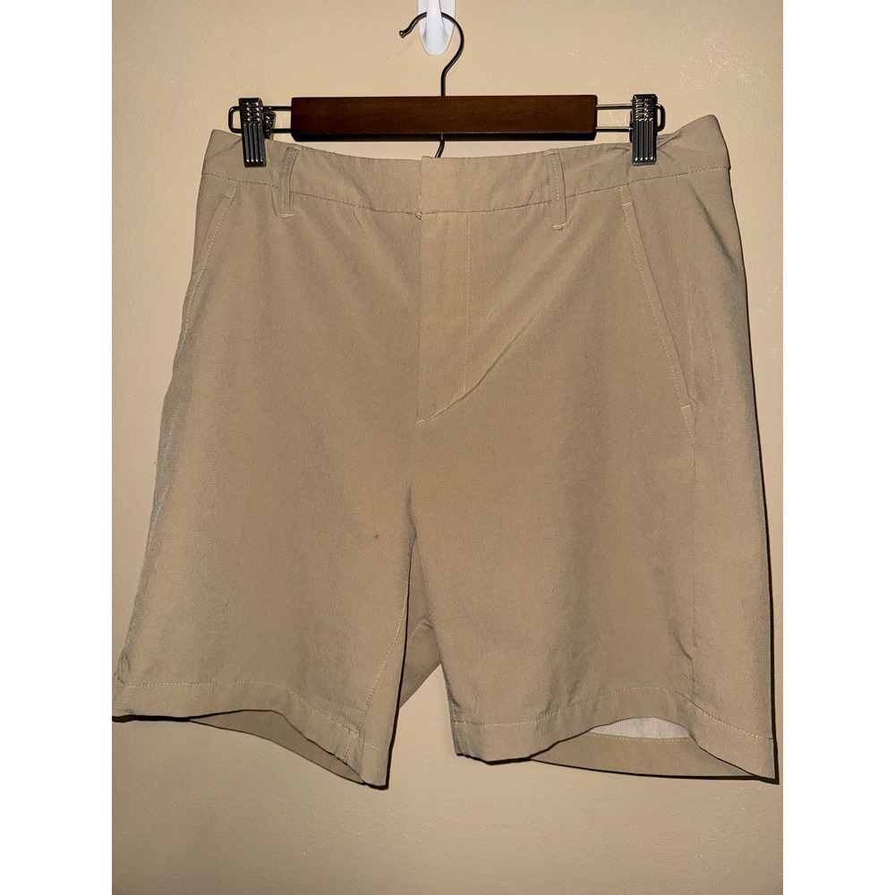 All in Motion Mens Golf Shorts Tan Khaki Stretch Performance Size 32